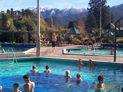 The view while relaxing in the thermal pools